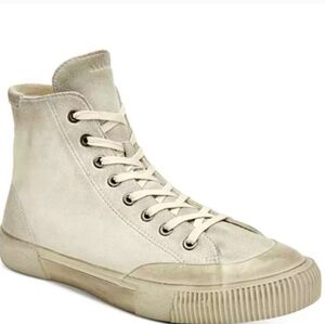 All Saints 'Dumont' White Canvas High Top Sneakers M7 / W8